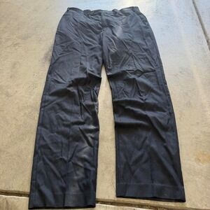 36x34 Black Straight Wide Leg Dress Pants Y2K Grunge 2000s Vintage